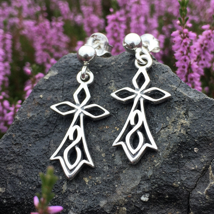 Sweet Celtic Cross Post Earrings