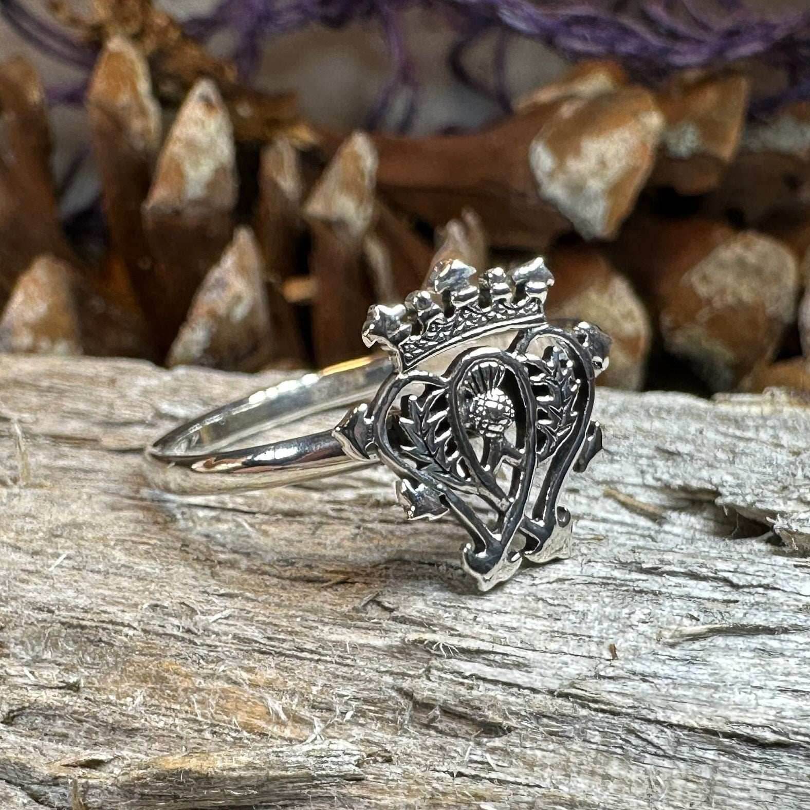 Classic Thistle Luckenbooth Ring - 6