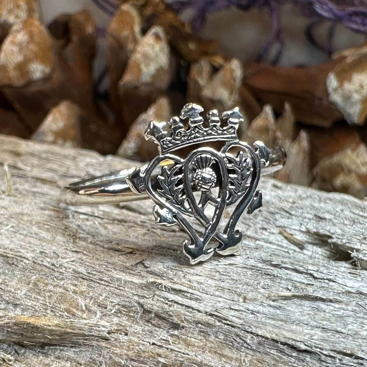 Classic Thistle Luckenbooth Ring - 6