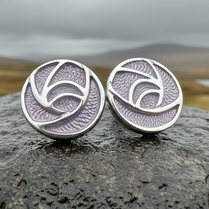 Scottish Bloom Mackintosh Rose Post Earrings