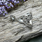 Marcasite Trinity Knot Necklace - 18