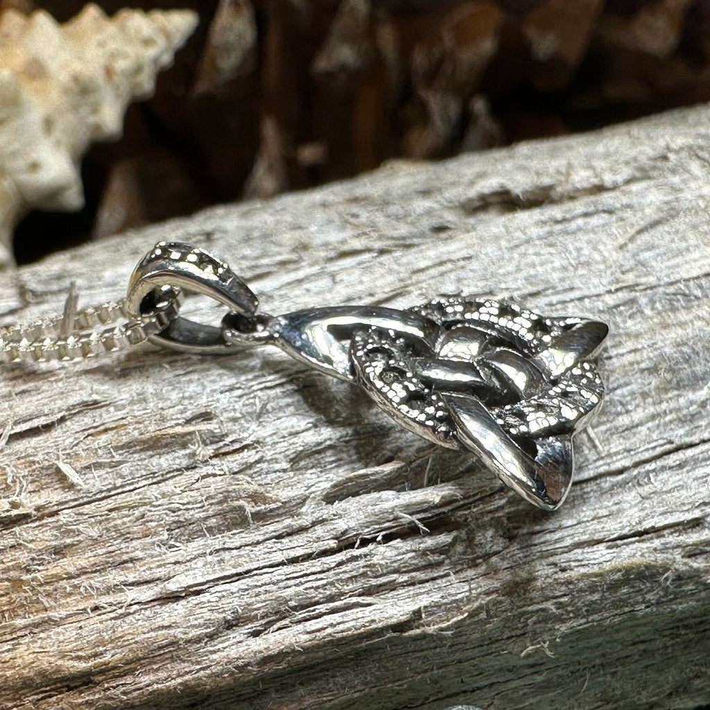 Marcasite Trinity Knot Necklace