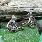 Dagny Cat Stud Earrings - 