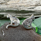 Dagny Cat Stud Earrings - 