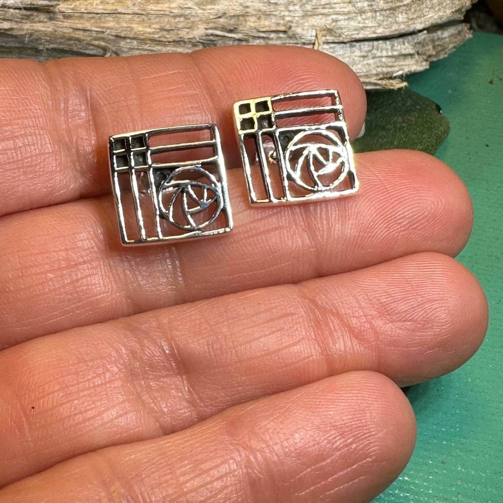 Lacee Mackintosh Rose Post Earrings - 