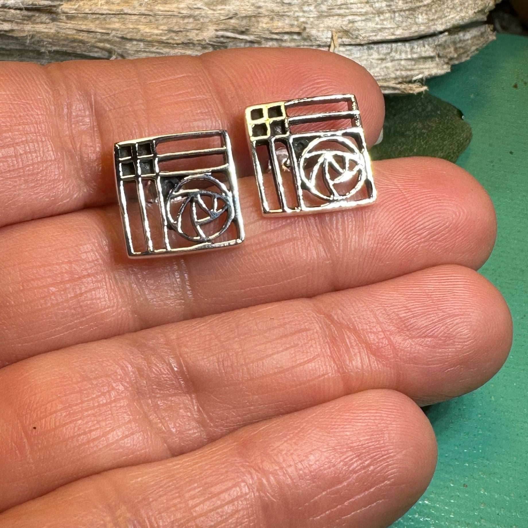 Lacee Mackintosh Rose Post Earrings - 