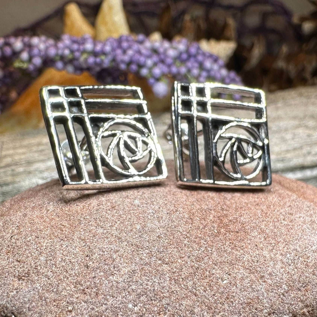 Lacee Mackintosh Rose Post Earrings - 