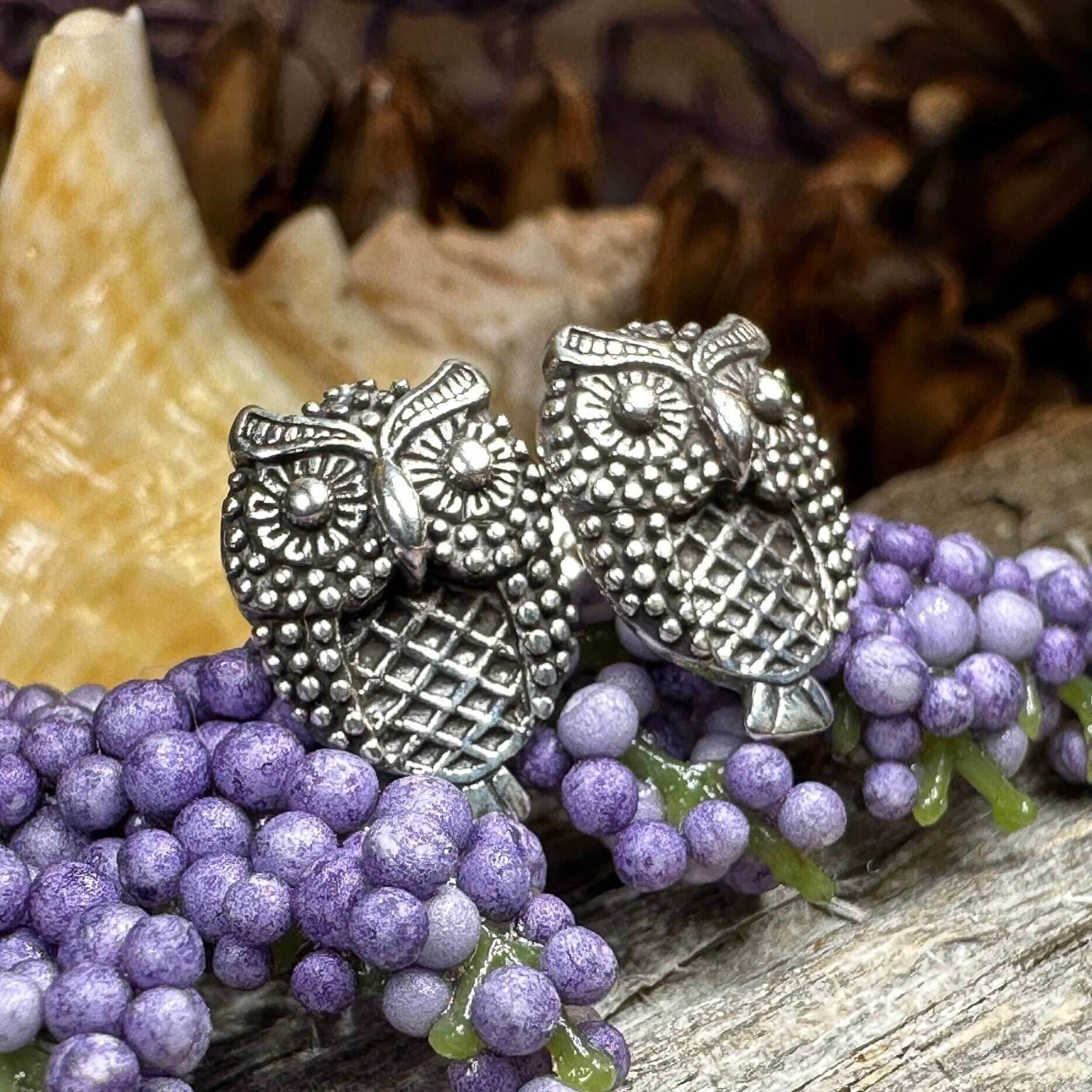 Hoot Owl Stud Earrings - 