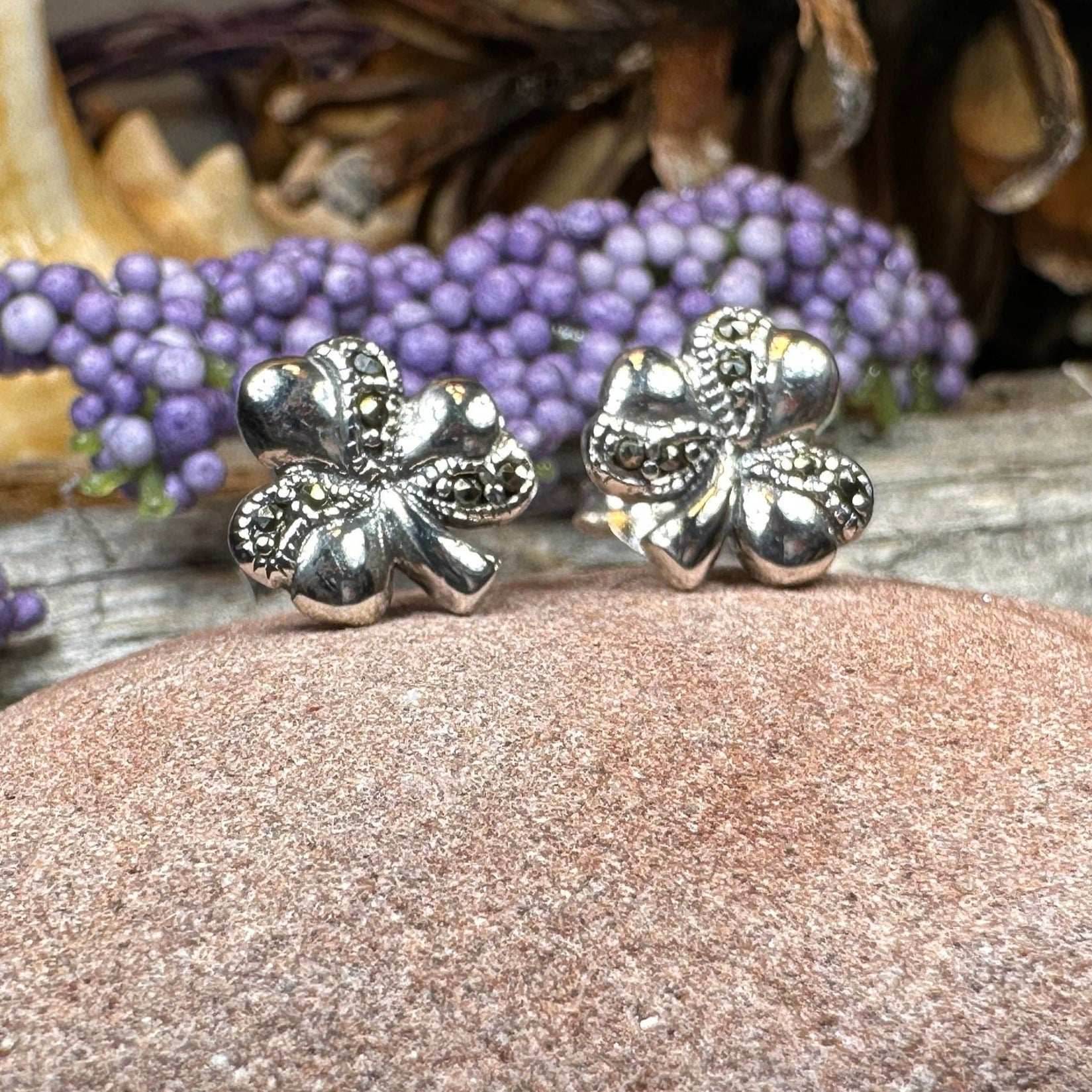 Shamrock Marcasite Earrings - 