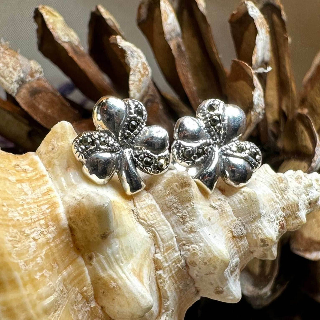 Shamrock Marcasite Earrings - 