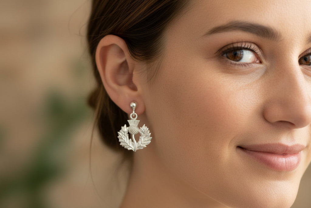 Realistic Thistle Earrings