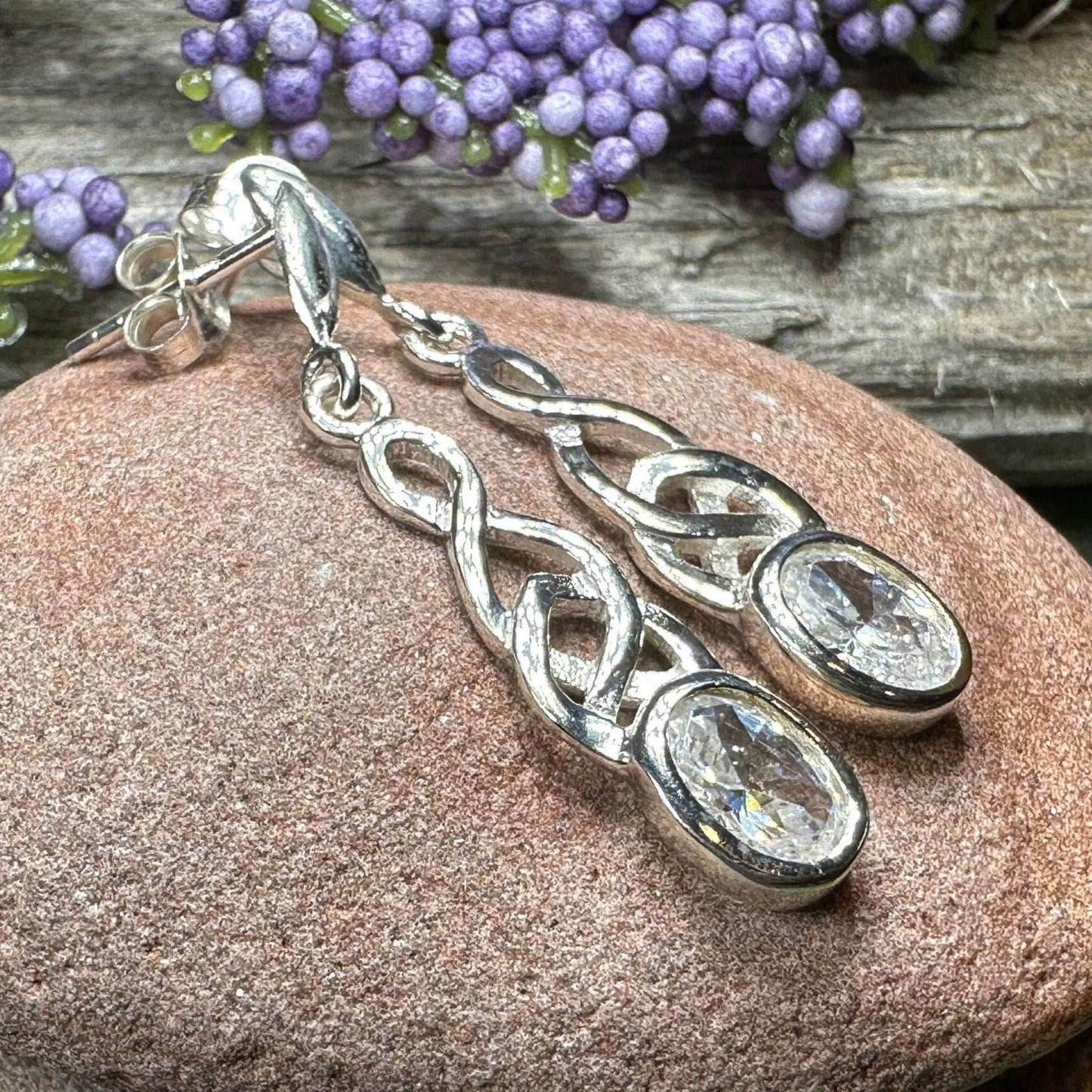 Crisiant Celtic Knot Post Earrings - 