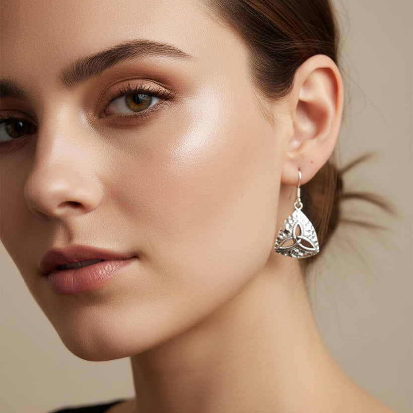 Delphine Trinity Knot Earrings