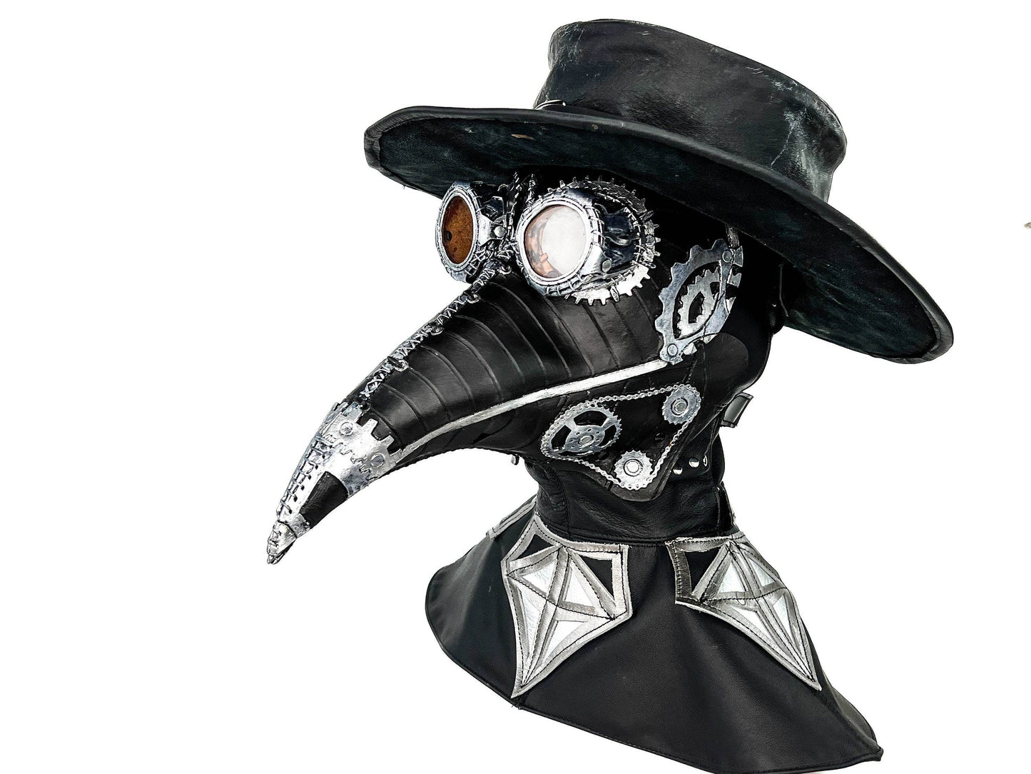 The Plague - Genuine Leather Mask - With Hat