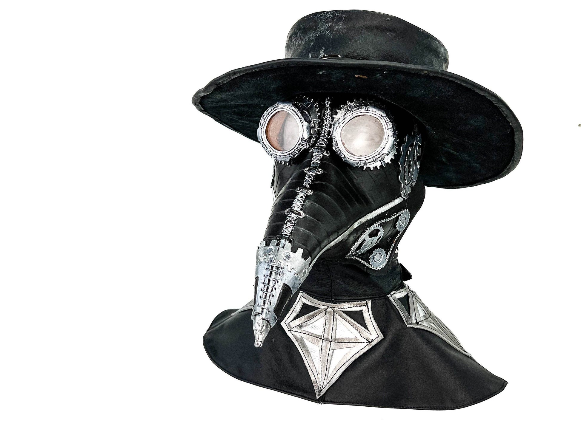 The Plague - Genuine Leather Mask - With Hat