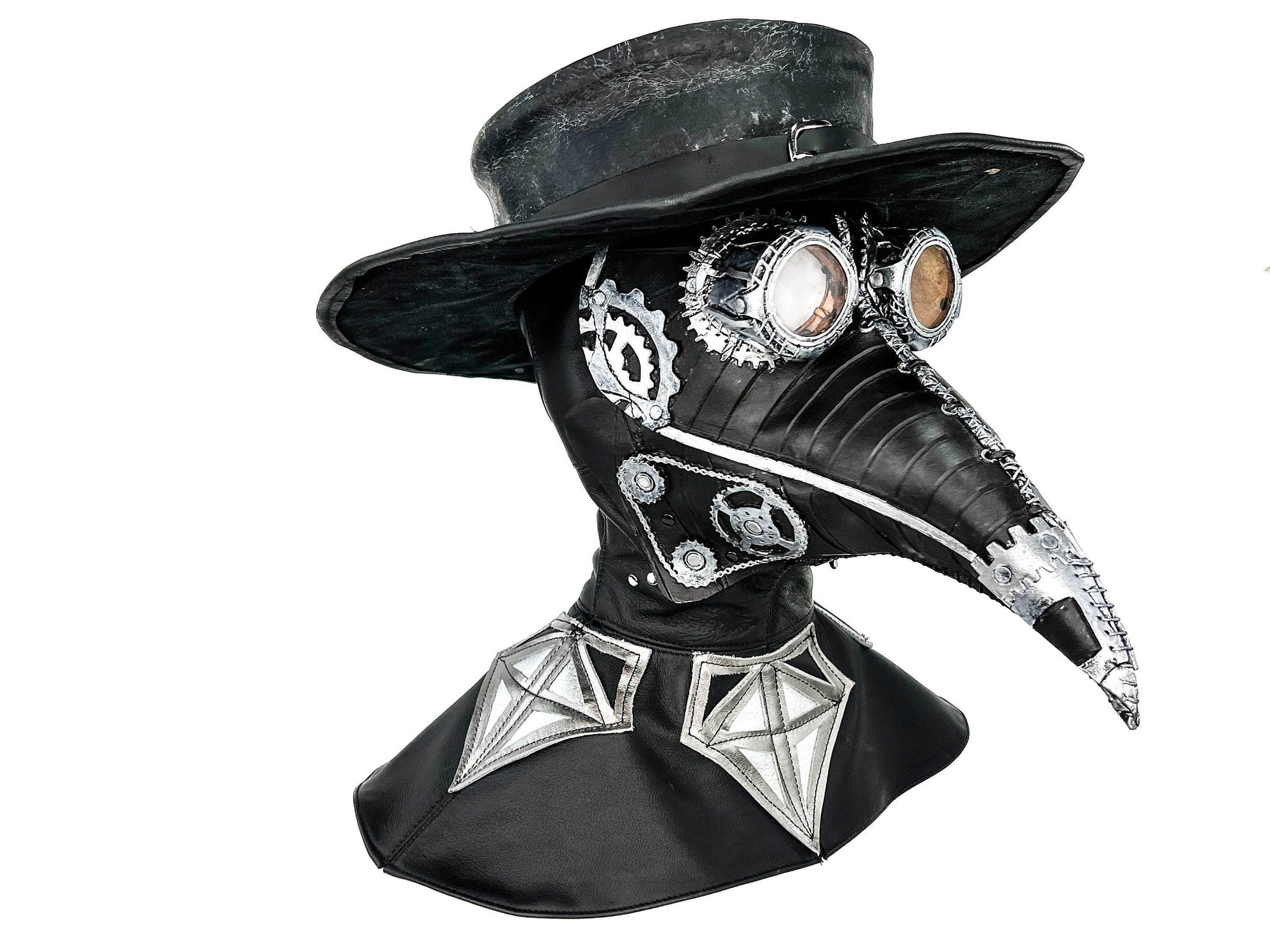 The Plague - Genuine Leather Mask - With Hat