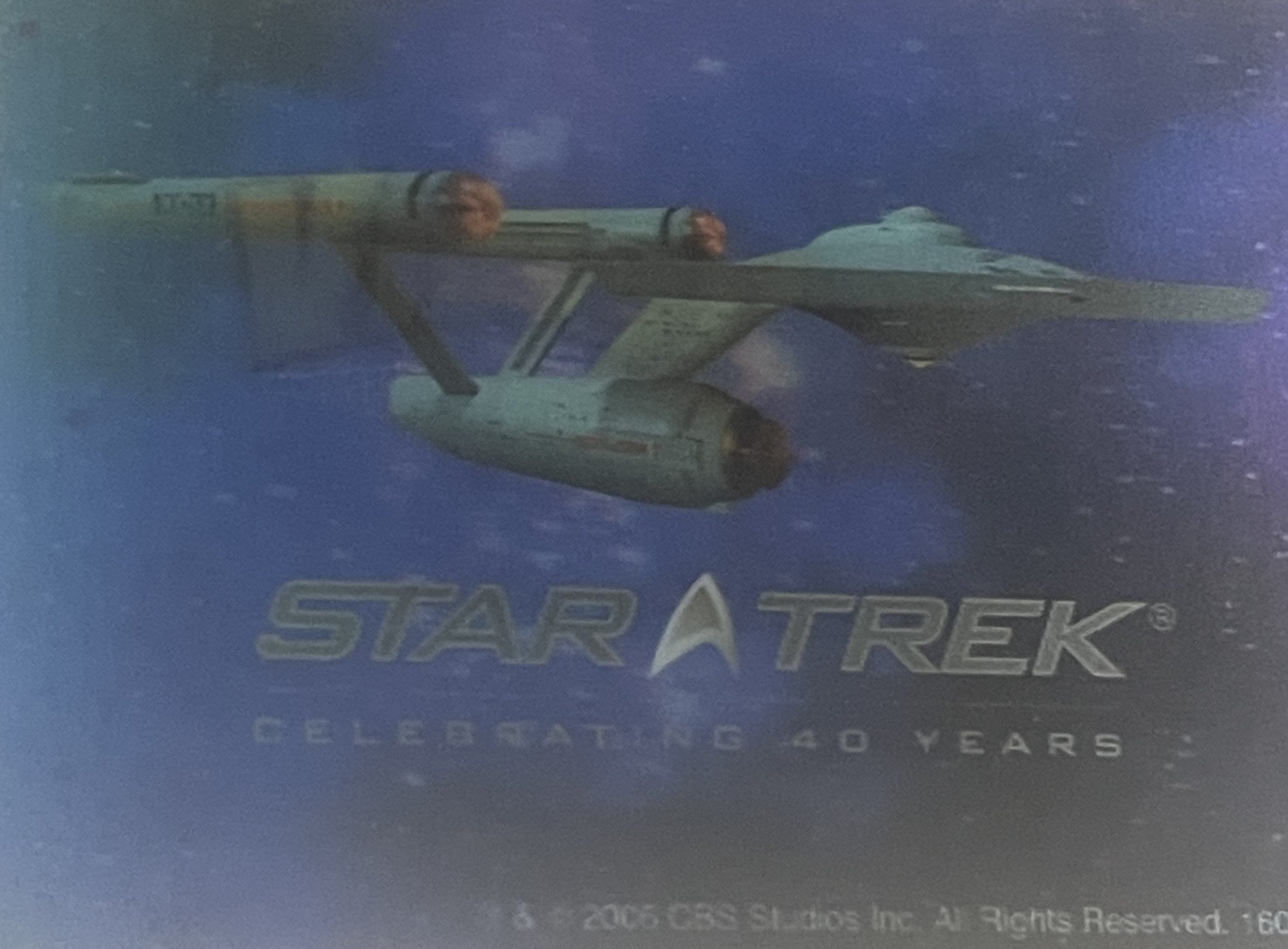 Vintage 2006 Star Trek 40th Anniversary 🖖 Enterprise 3D Lenticular Card NOS