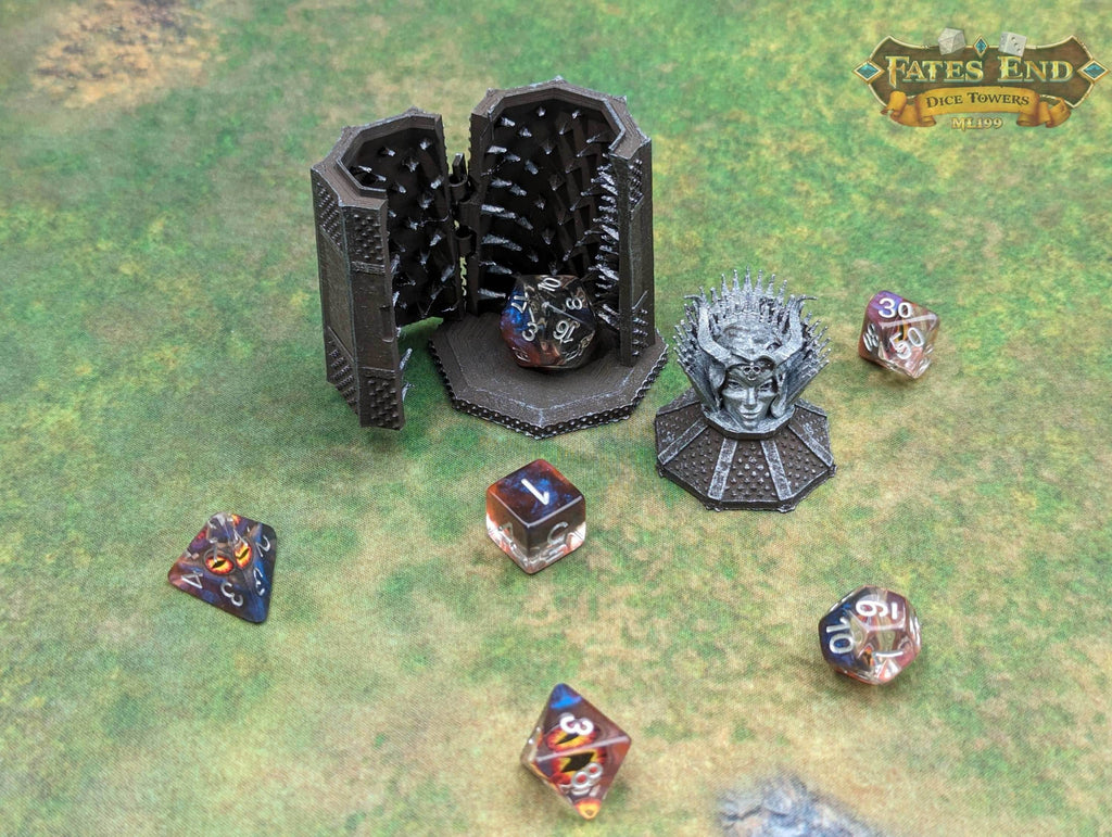 Iron Maiden 3D Printed Dice Jail | RPG Dice Vault | D20 Storage Box | Player Gift - Show those dice the meaning of pain! - Black / Yes- Include Random Dice Set