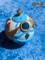 Monk's Spirit Orb 3D Printed Dice Tower- Fate's End Furhaven Collection - Embrace tranquility! - Black / Yes- Include Random Dice Set