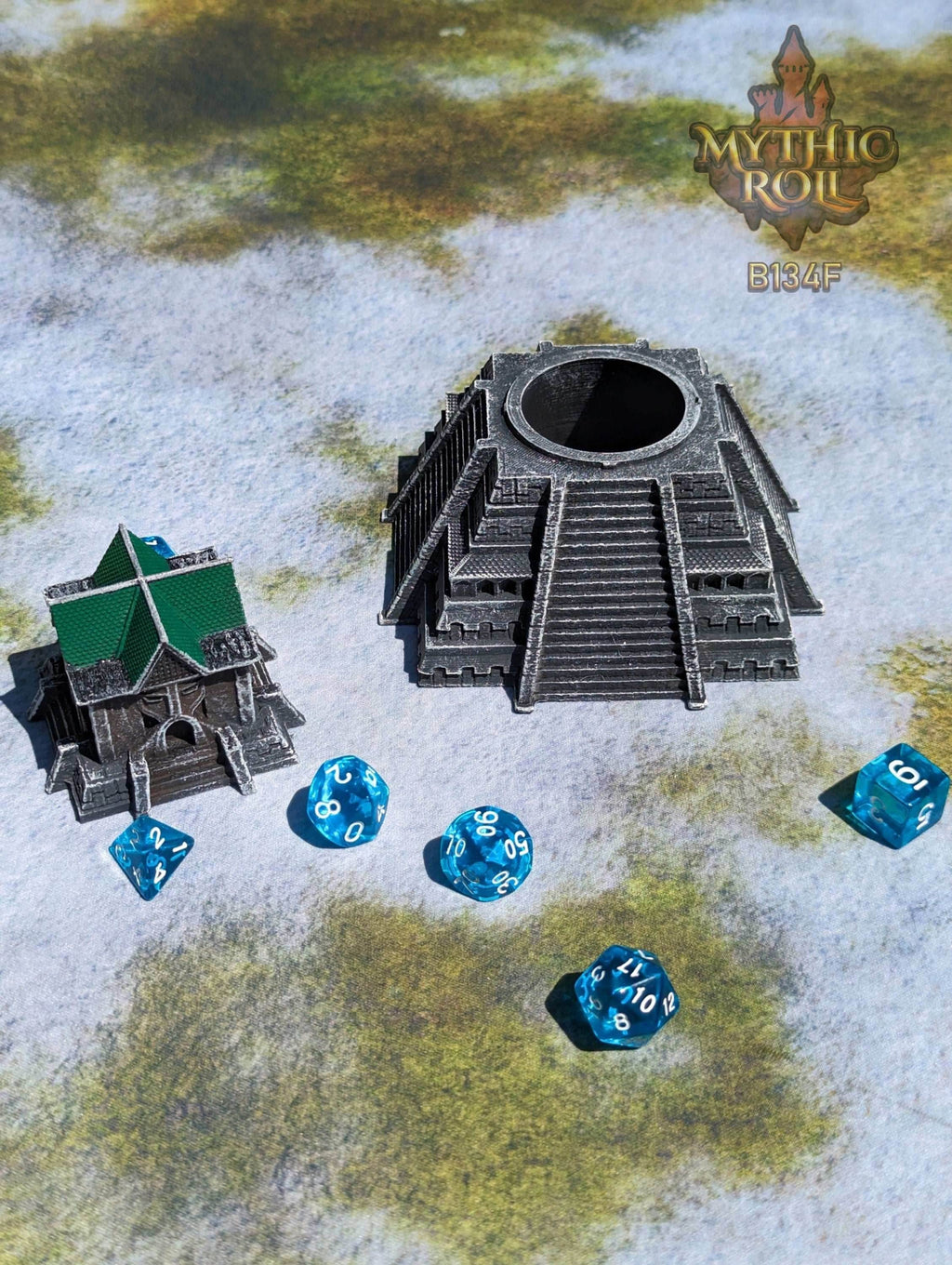 Gorr's Howl 3D Printed Dice Jail | RPG Dice Vault | D20 Storage Box | Dice Bag - Player Gift - Mythic Roll Collection by Unchained Games. - Black / Yes- Include Random Dice Set