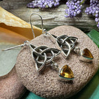 Torrina Trinity Knot Earrings - Amethyst