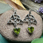 Torrina Trinity Knot Earrings - Amethyst