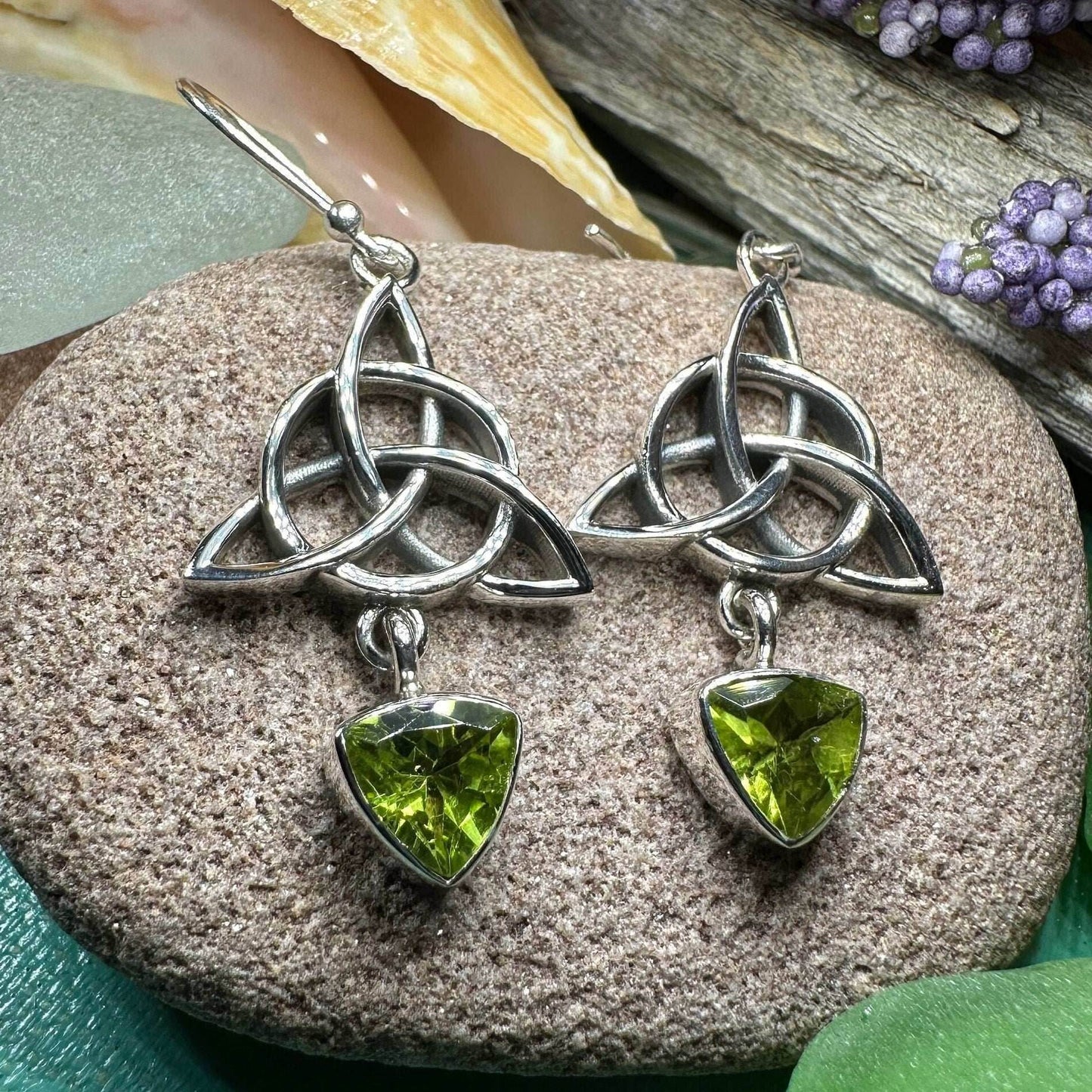 Torrina Trinity Knot Earrings - Amethyst