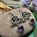 Torrina Trinity Knot Earrings - Amethyst