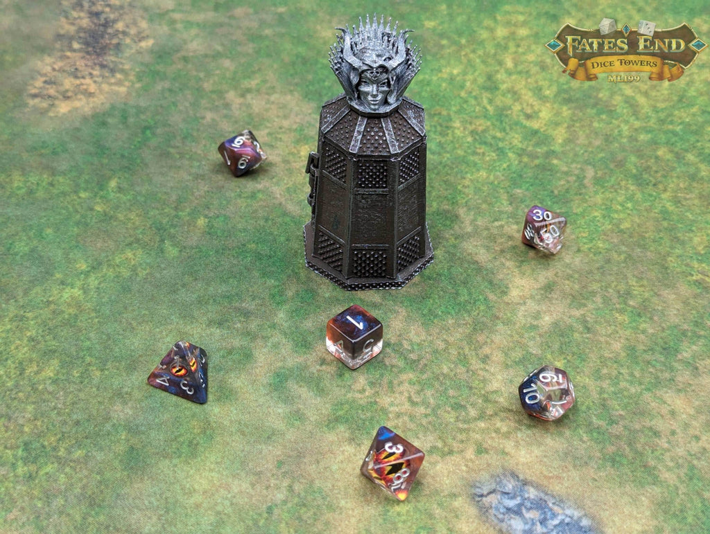Iron Maiden 3D Printed Dice Jail | RPG Dice Vault | D20 Storage Box | Player Gift - Show those dice the meaning of pain! - Black / Yes- Include Random Dice Set