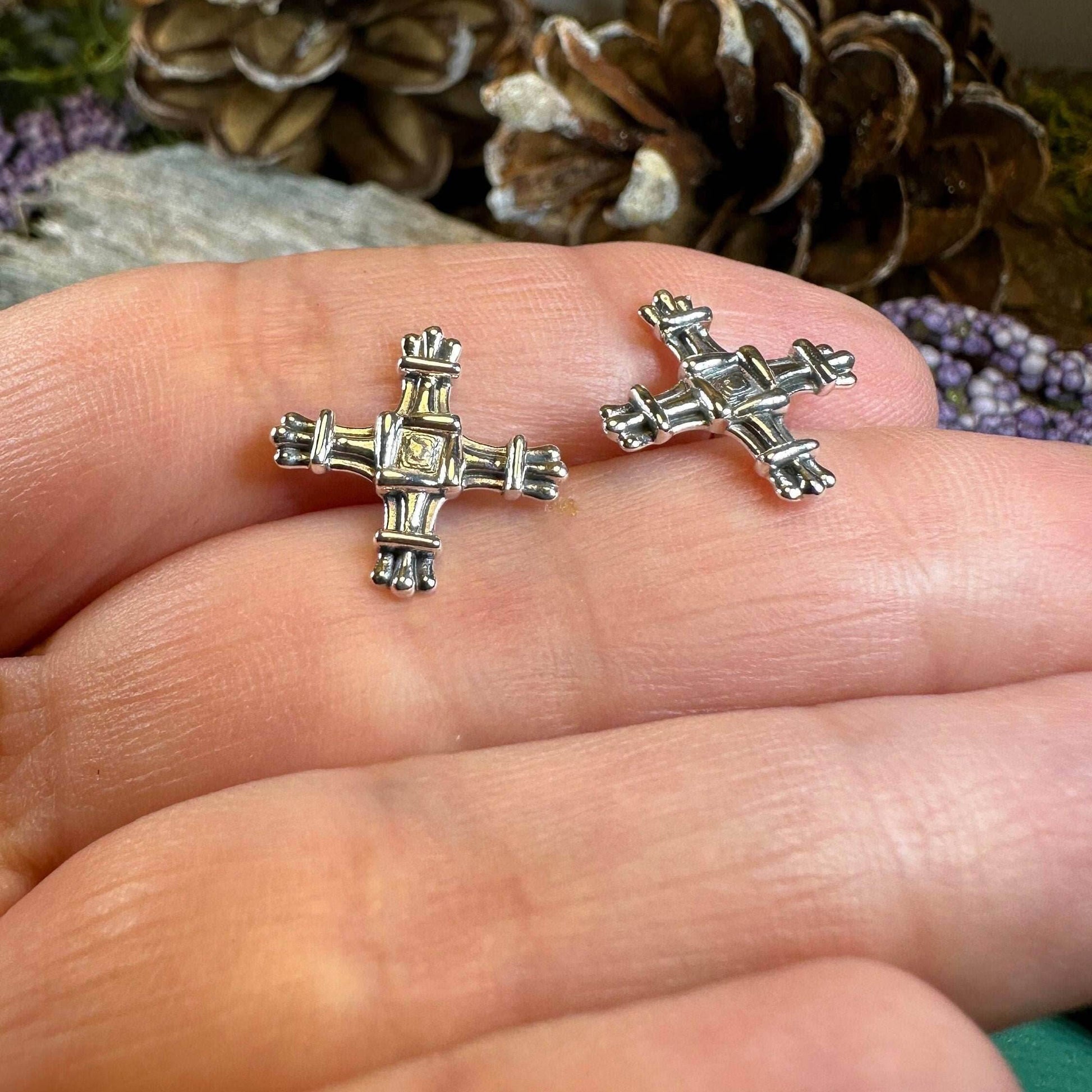 Springtide Saint Brigid's Cross Earrings - 