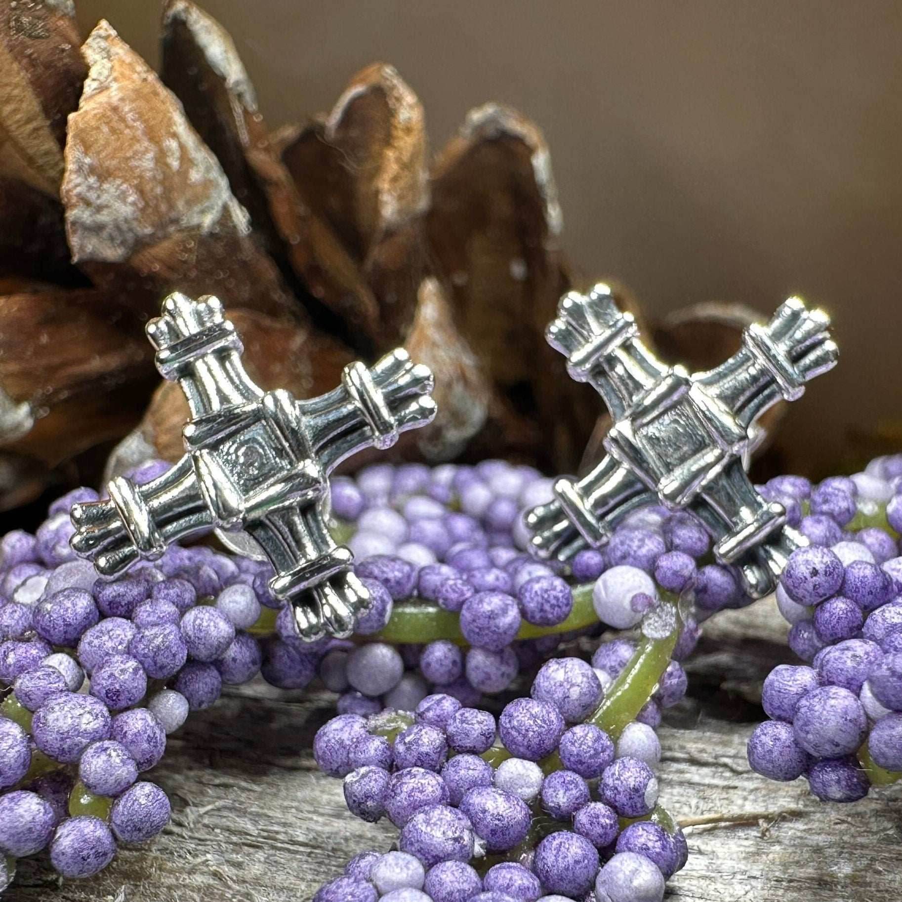 Springtide Saint Brigid's Cross Earrings - 
