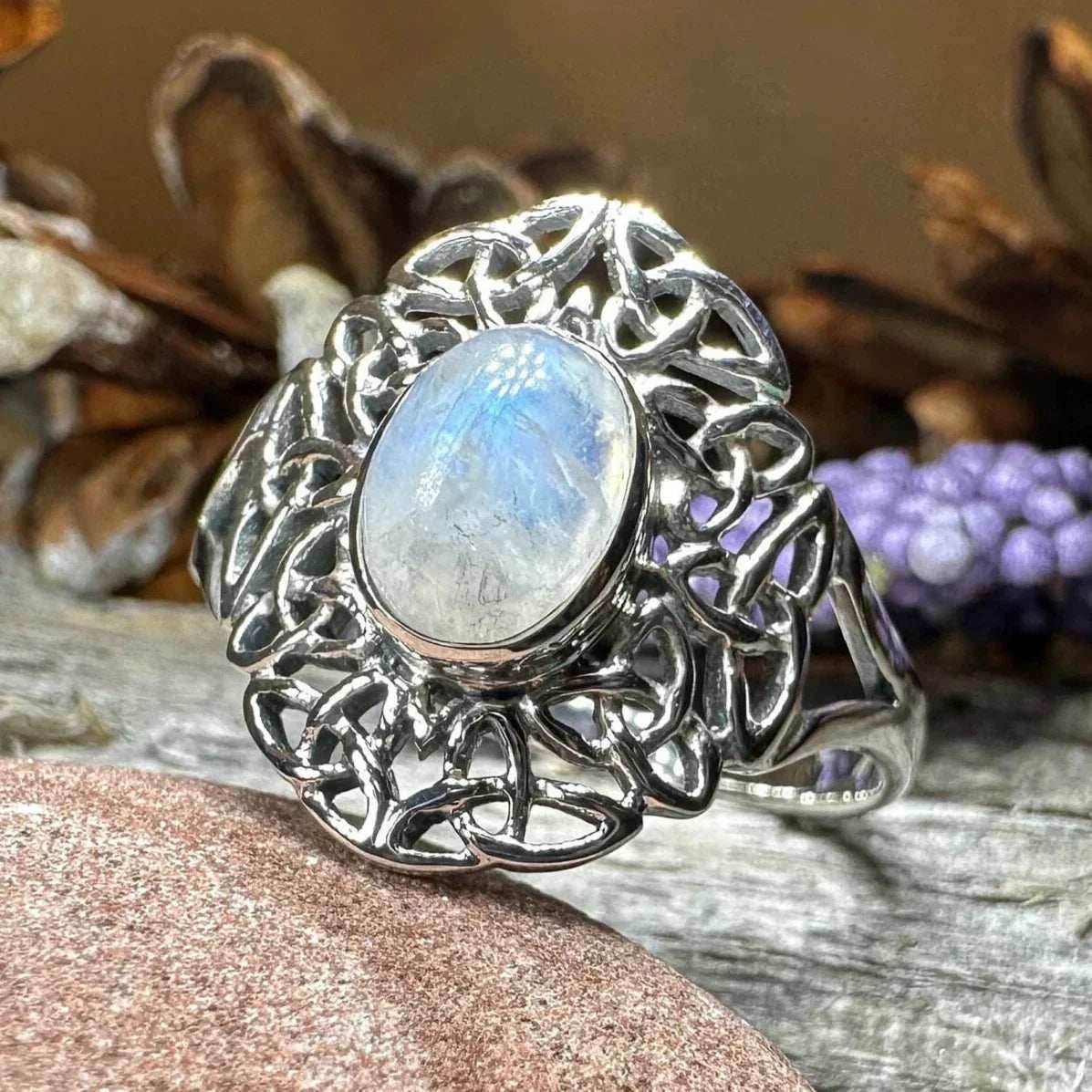 Celtic Starglow Moonstone Ring - 5
