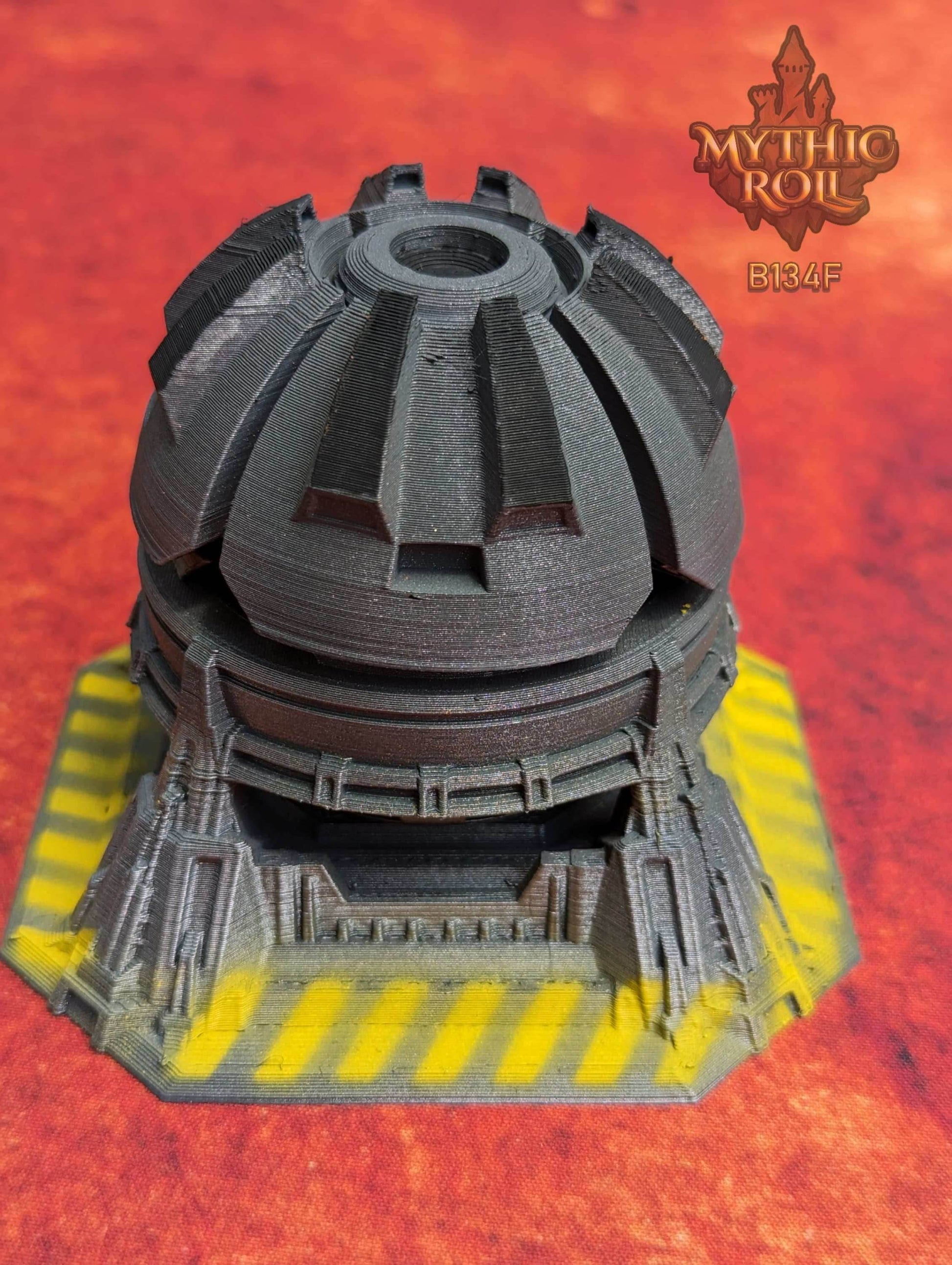 Space Pod 3D Printed Cyberpunk Dice Vault - Mythic Roll Collection by Unchained Games | RPG Dice Jail | D20 Dice Box | -Your Odyssey Awaits! - Black / Yes- Include Random Dice Set