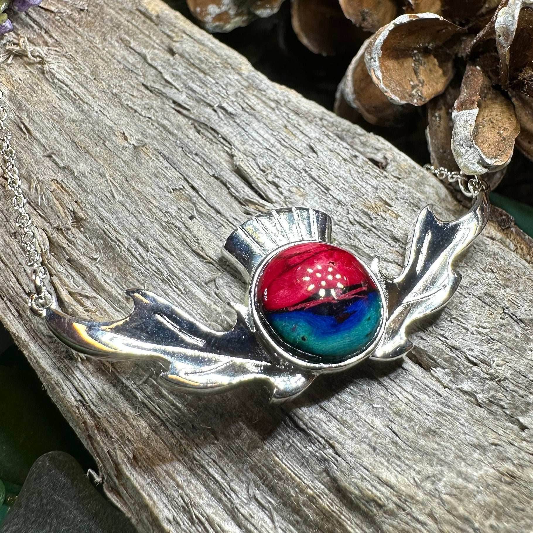 Heathergems Thistle Necklace - Green Multi