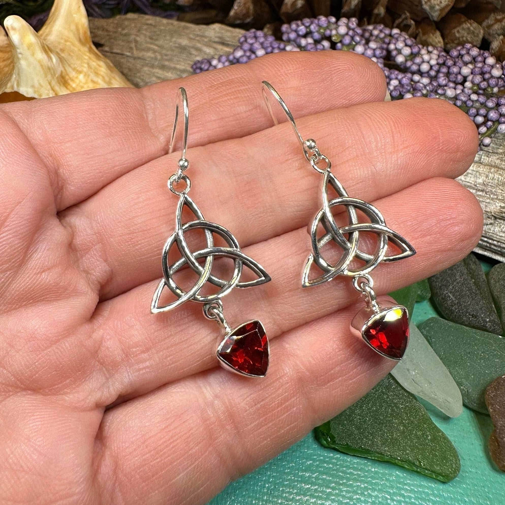 Torrina Trinity Knot Earrings - Amethyst