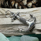 Deep Blue Sea Anchor Necklace - 18