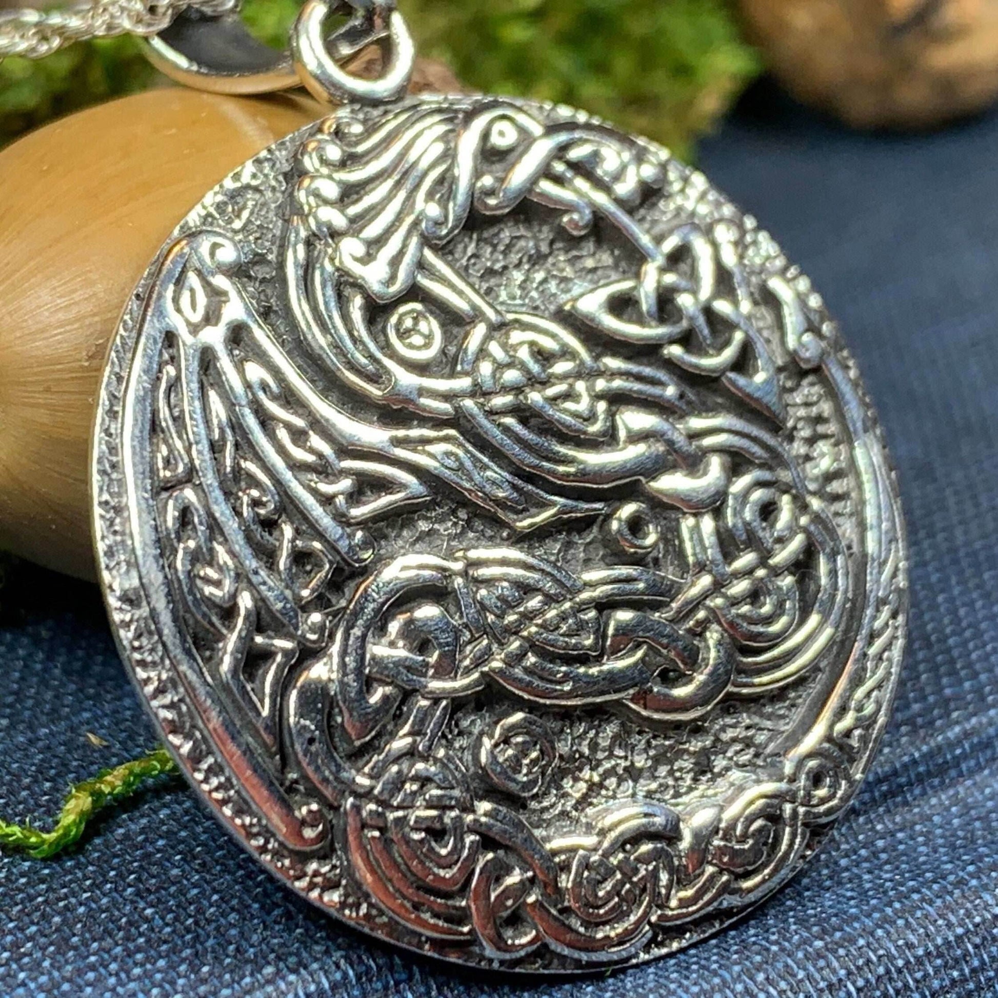 Skoll Celtic Dragon Necklace - 18
