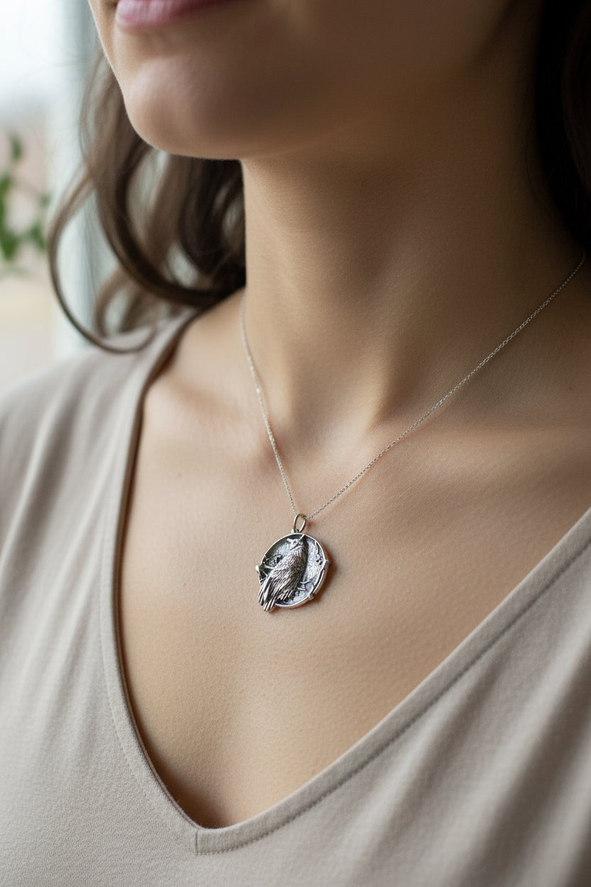 Night Watcher Owl Moon Necklace