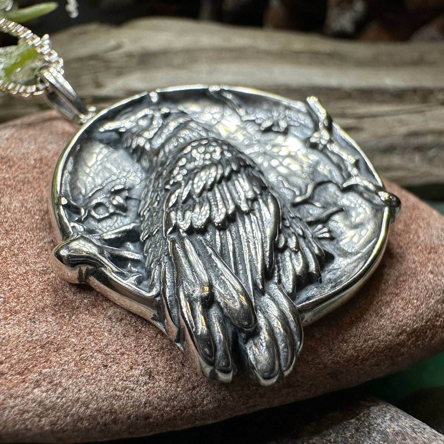 Night Watcher Owl Moon Necklace - 18