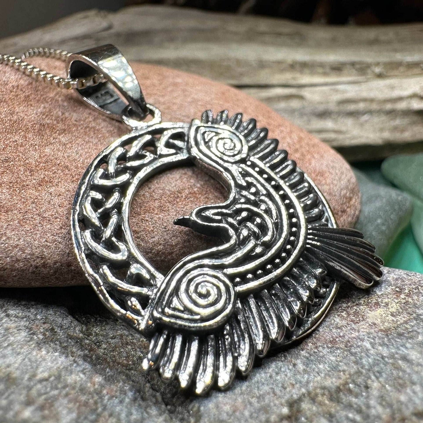 Rivervale Celtic Raven Necklace - 18