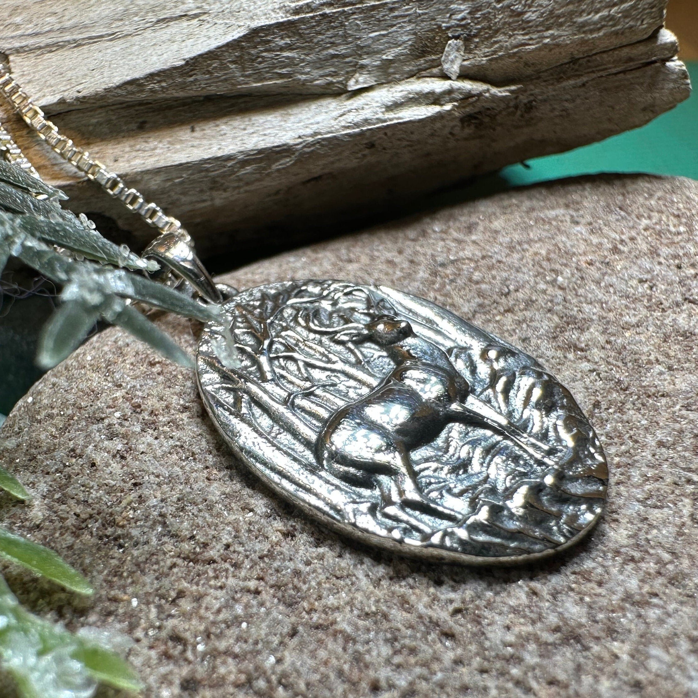 Forest Deep  Stag Necklace