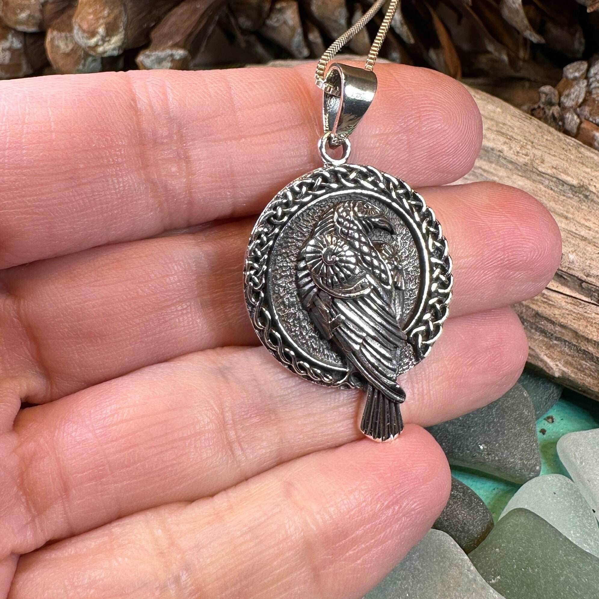 Endre Celtic Raven Necklace - 18