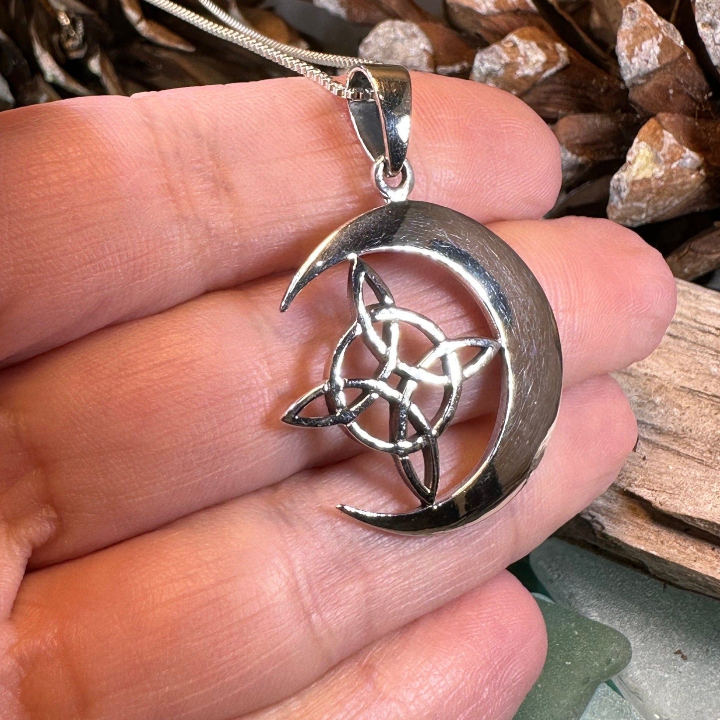 Erenay Celtic Moon Necklace