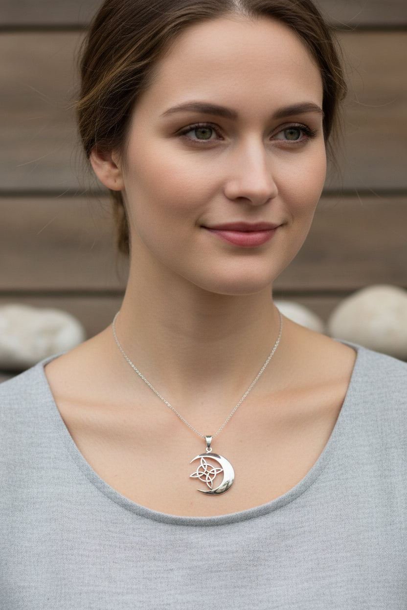 Erenay Celtic Moon Necklace