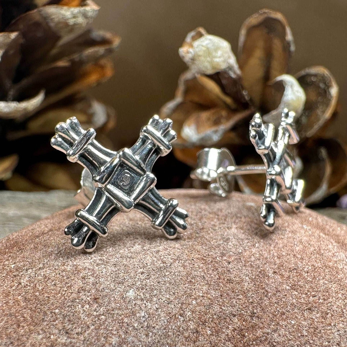Springtide Saint Brigid's Cross Earrings - 