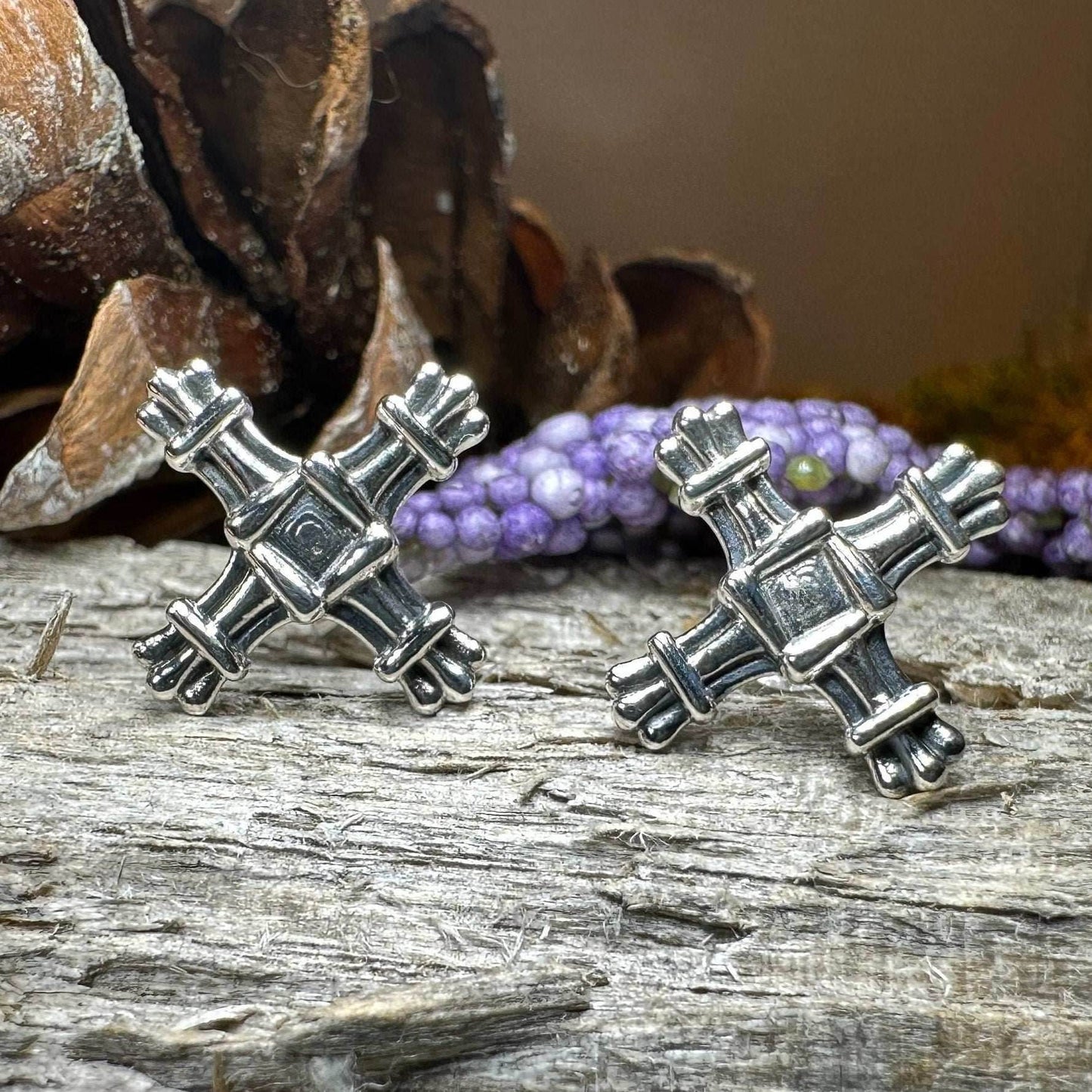 Springtide Saint Brigid's Cross Earrings - 