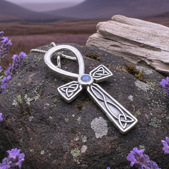 Celtic Ahnk Moonstone Necklace