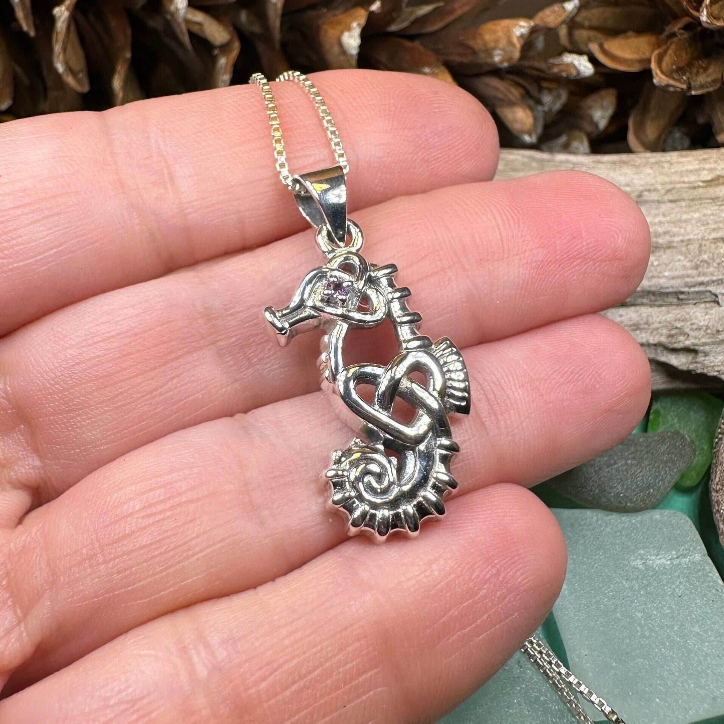 Irish Sea Seahorse Necklace - 18