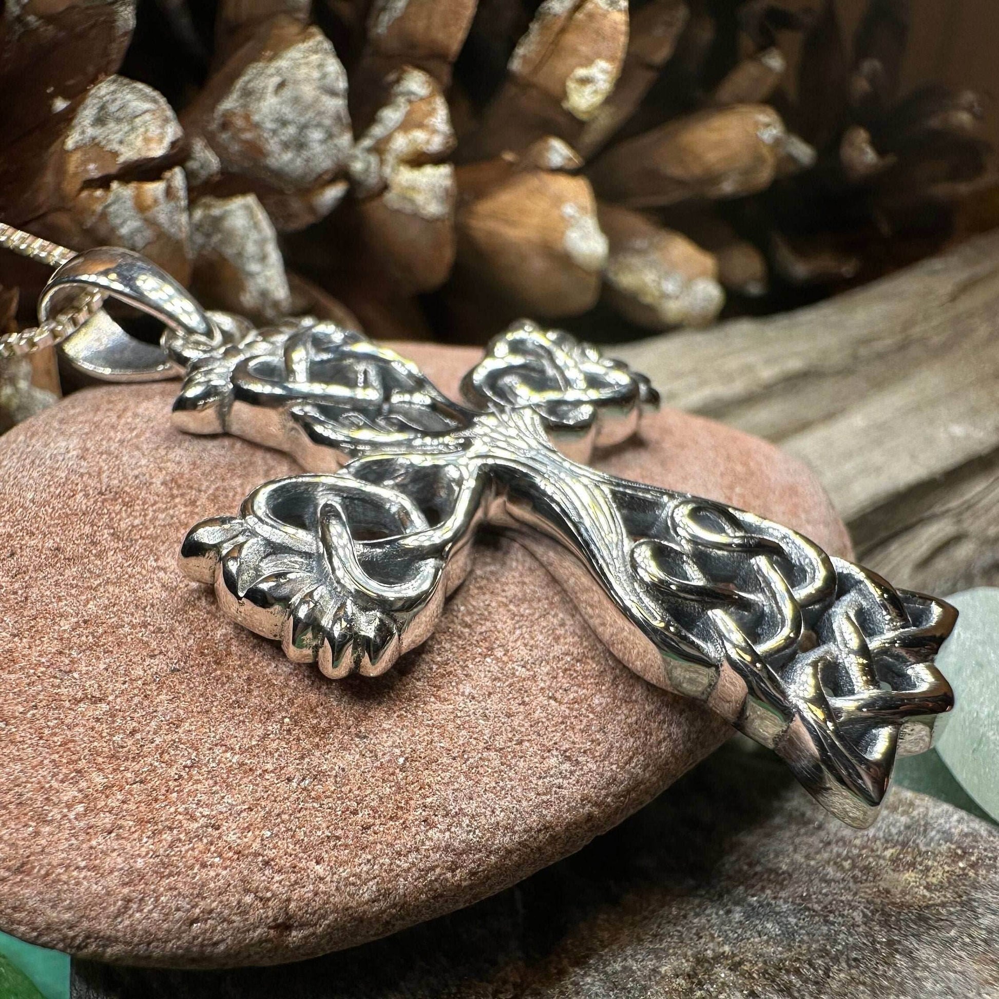 Eternal Tree Celtic Cross Necklace - 18