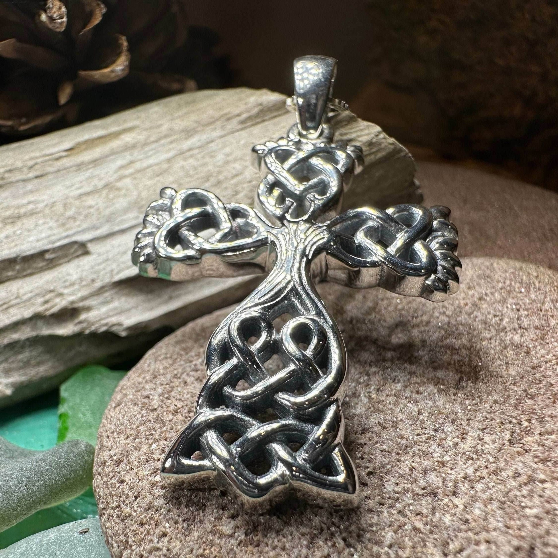 Eternal Tree Celtic Cross Necklace - 18